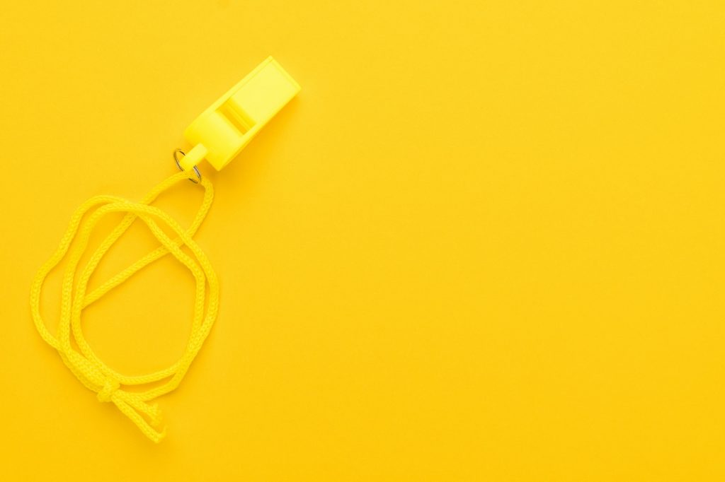 Plastic Yellow Whistle